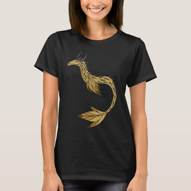 T-shirt Dragon de mer jaune épineux (Devant)