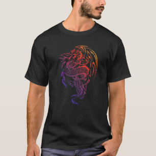 T-shirt Dragon De Mer Respirant Par Le Feu Naval Avec Dist