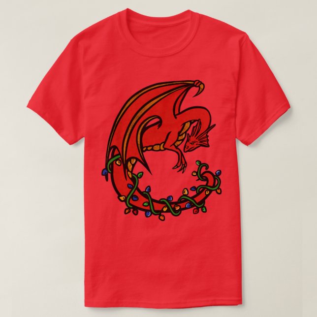 T-shirt Dragon de Noël (Design devant)