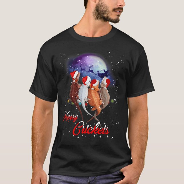 T-shirt Dragon de Noël Drôle, Joyeux Crickets (Devant)