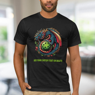 T-shirt Dragon De Pickleball Pour Les Joueurs De Paddlebal