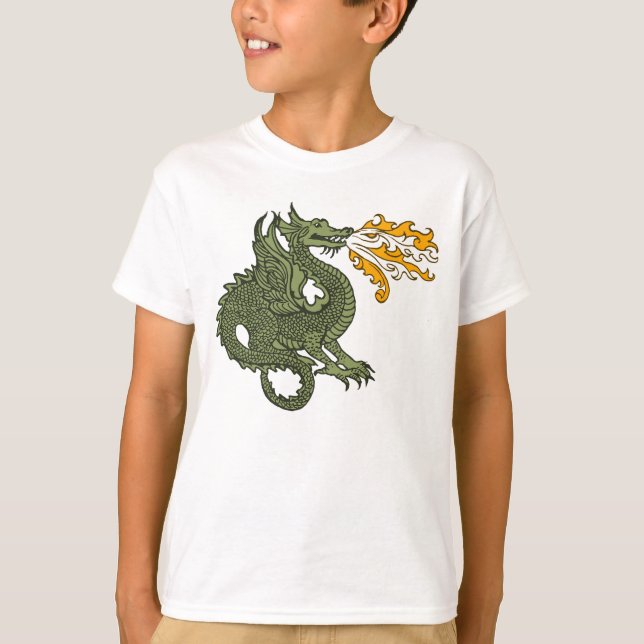 T-shirt Dragon de respiration du feu (Devant)
