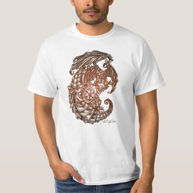 T-shirt Dragon de rouages (Devant)
