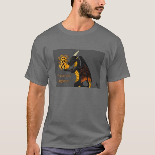 T-shirt Dragon De Sensibilisation - Conçu Par Catelynn K (Devant)