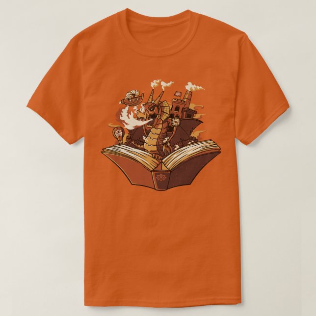 T-shirt Dragon de Steampunk par Tobe Fonseca (Design devant)