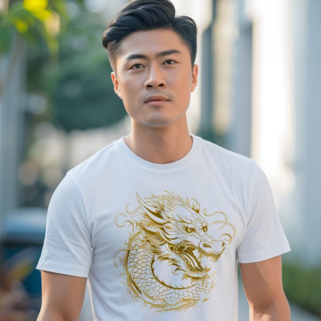 T-shirt Dragon d'or chinois (Créateur téléchargé)