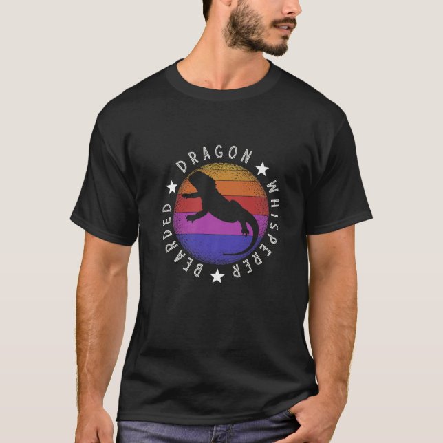 T-shirt Dragon dragon harcelé drôle Rétro Sunset Lizard (Devant)