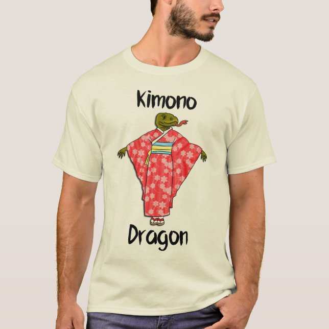 T-shirt Dragon drôle de kimono (Devant)