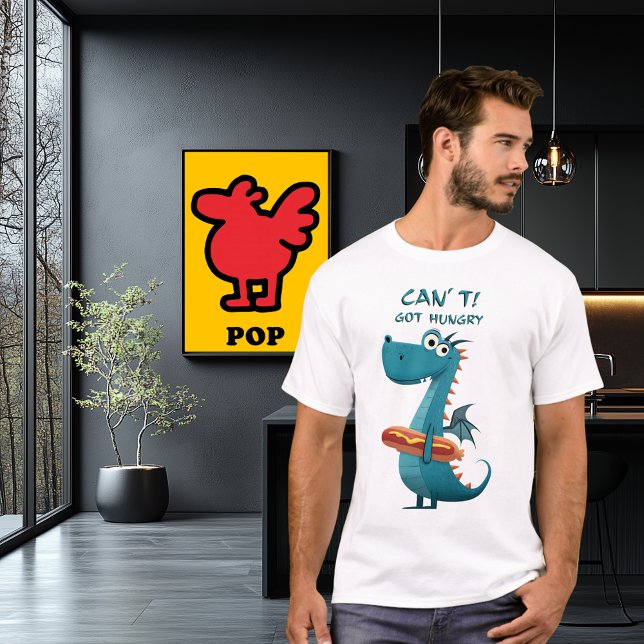 T-shirt Dragon Drôle Faim | Ne peut pas. A eu faim. | Nour (Créateur téléchargé)