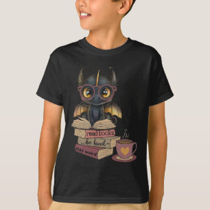 T-shirt Dragon Drôle Lit Des Livres Soyez Gentil Restez Dr