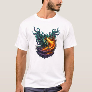 T-shirt Dragon Eldritch Void – Hybride Kraken Soufflant du