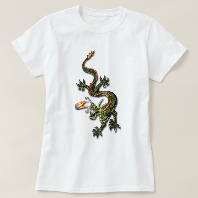 T-shirt Dragon et perle chinois (Design devant)