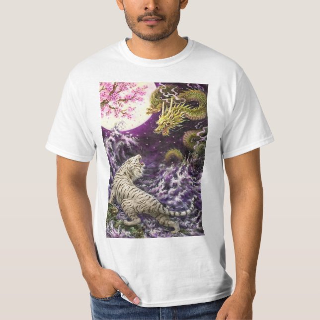 T-shirt dragon et tigre (Devant)