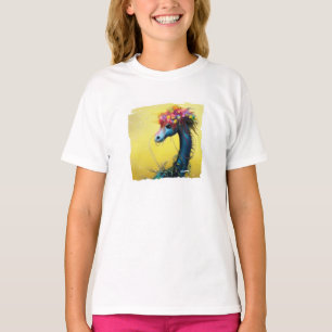 T-Shirt dragon floral fantastique