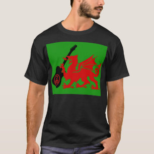 T-shirt Dragon gallois de guitare celtique
