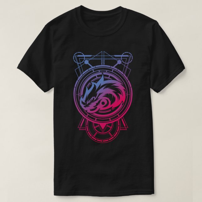 T-shirt Dragon géométrique (Design devant)