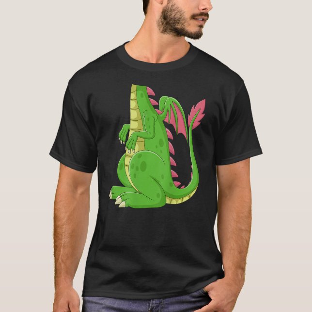 T-shirt Dragon Green Dragon Costume Shirt (Devant)
