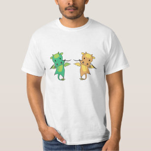 T-shirt Dragon Green Jaune Dragon Fairy Tale Imaginaire