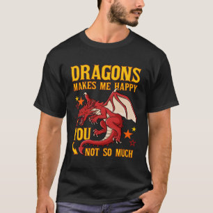 T-shirt Dragon Head Funny Mignonne Imaginaire Créature Pul