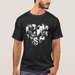 T-shirt Dragon Heart Imaginaire Livre Geek Nerd Dragons Gi