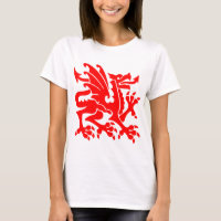 Dragon héraldique 01 - Rouge