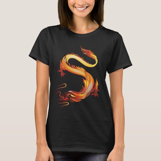 T-shirt Dragon I Fire Dragon I Children Dragon Fantasy Uni (Devant)