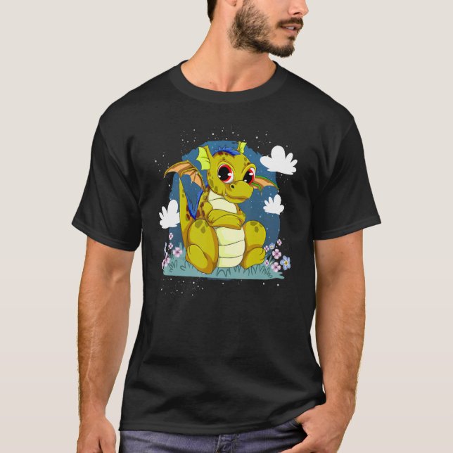 T-shirt Dragon Imaginaire Créature Animal mou Dragon (Devant)