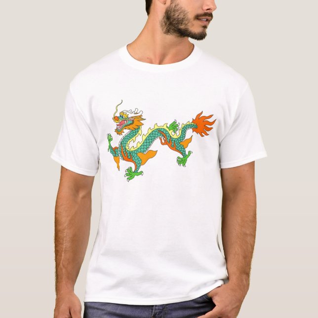 T-shirt dragon, impérial, un dieu, déesse, seigneur, (Devant)