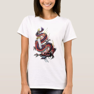 T-shirt Dragon japonais Katana de Sui Riu