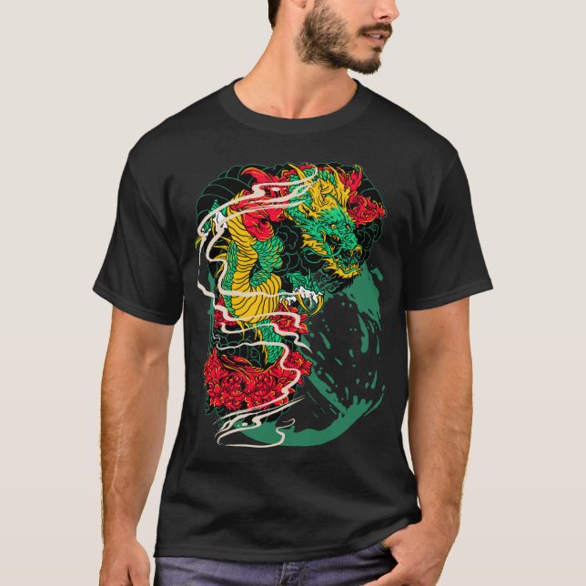 T-shirt Dragon japonais Ori Art Tee (Devant)