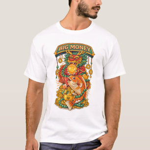 T-shirt Dragon Koi de la prospérité