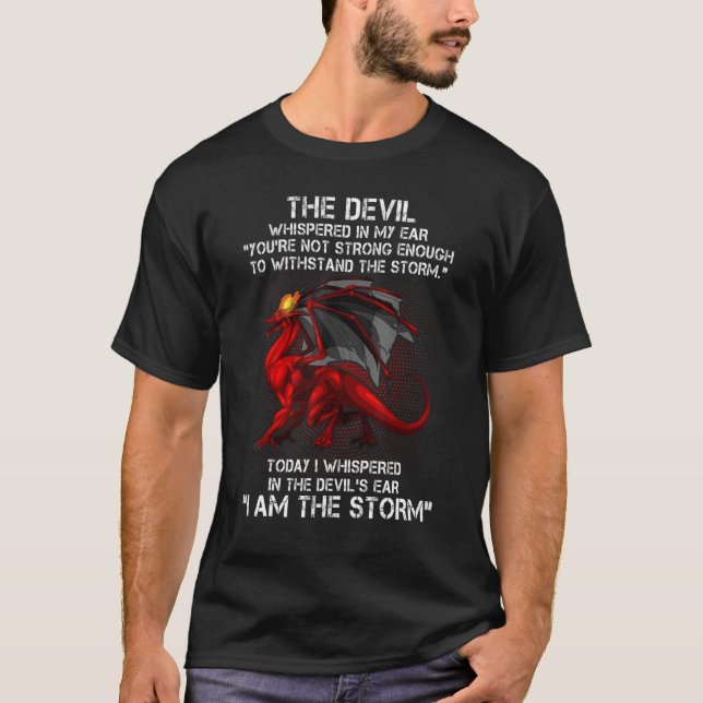 T-shirt Dragon Le Diable A Whiré Dans Mon Dragon Oreille (Devant)