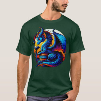 T-shirt Dragon Lecture d'un livre Bookworm Book Lover 2