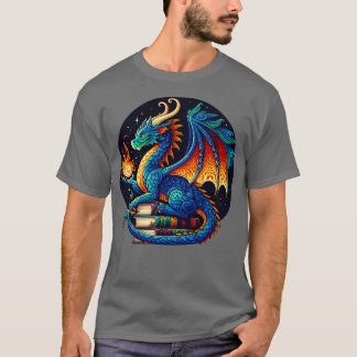T-shirt Dragon Lecture d'un livre Bookworm Livre Lover 4