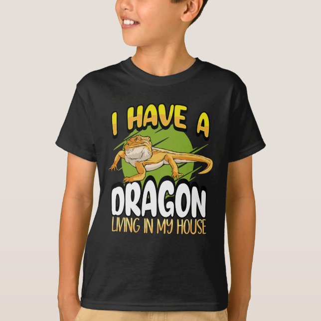 T-shirt Dragon Lourd J'Ai Un Dragon Vivant Dans Ma Maison (Devant)