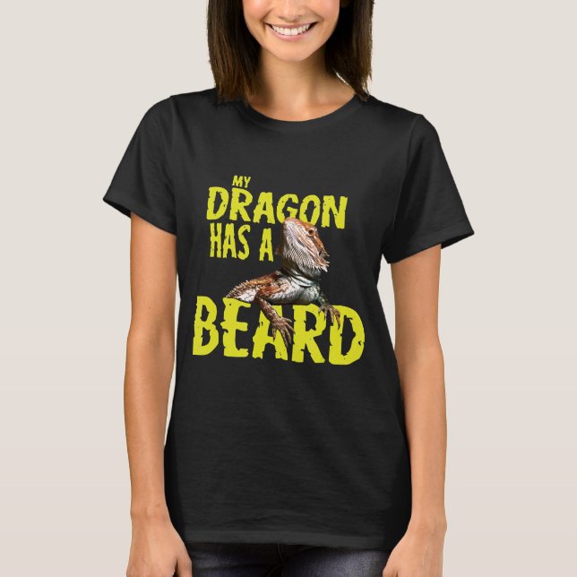 T-shirt Dragon Lourd Mon Dragon A Une Barbe (Devant)
