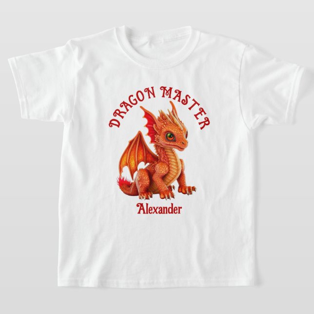 T-shirt Dragon Master 3D Orange Dragon Personnaliser (Poser)