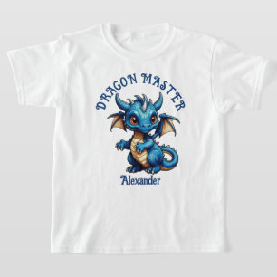 T-shirt Dragon Master Cute Blue Dragon Personnaliser T-Shi