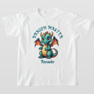 T-shirt Dragon Master Cute Green Dragon Personnaliser