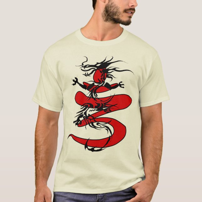 T-shirt dragon méditant (Devant)