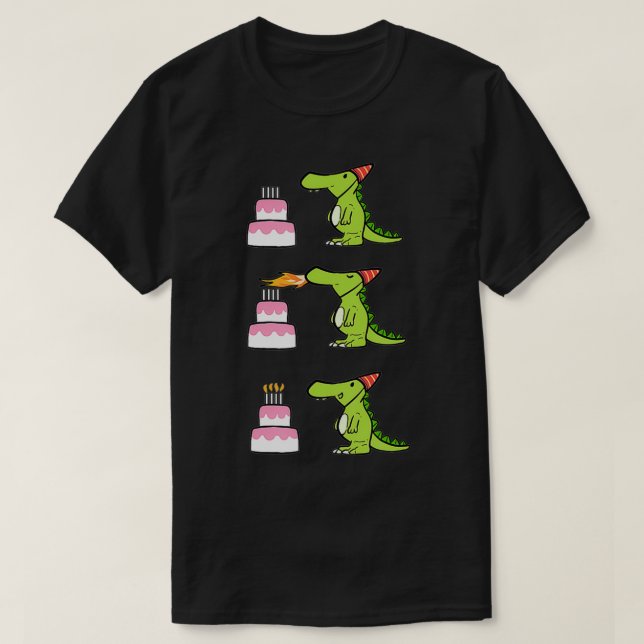T-shirt Dragon mignonne fête d'anniversaire (Design devant)