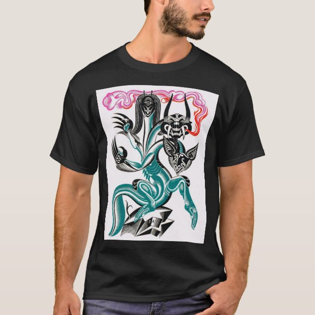 T-shirt Dragon mythique à 3 têtes (Devant)