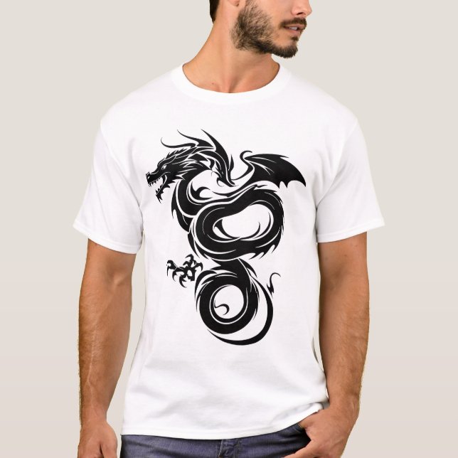 T-shirt Dragon Mythique Bold Graphique par GJA Design (Devant)