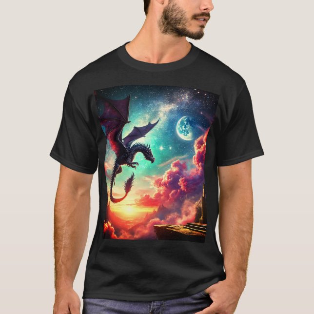 T-shirt Dragon noir (Devant)