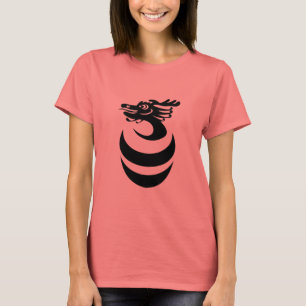 T-shirt Dragon noir dans la chemise d'oeufs