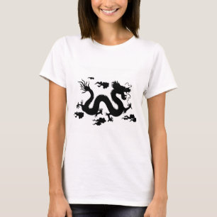 T-shirt DRAGON NOIR Débardeur de taille supérieure pour fe