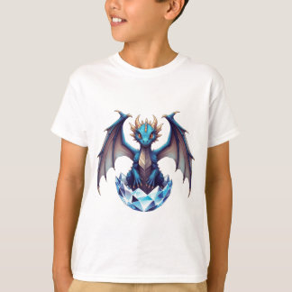 T-Shirt Dragon nouveau-né émergeant d'un œuf de cr
