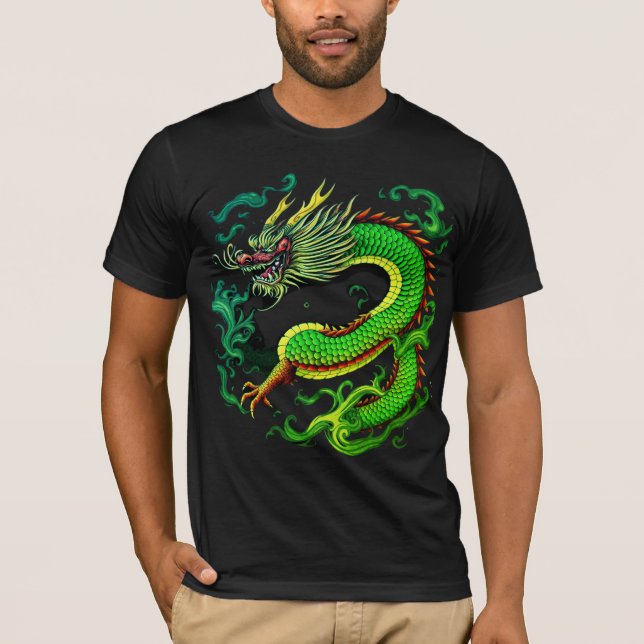 T-shirt Dragon oriental mystique (Devant)