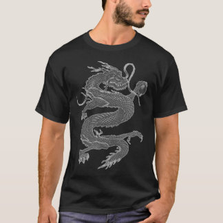 T-shirt Dragon, pièce en t noire