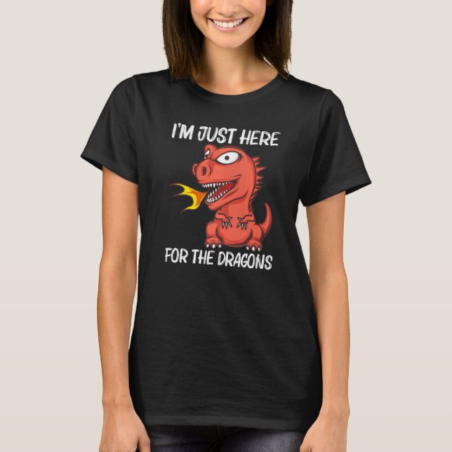 T-shirt Dragon Pour Hommes Femmes Incendie Respiration Cré (Devant)